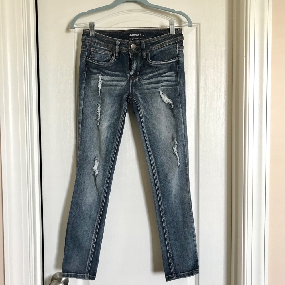 Dollhouse Charley Destructed Skinny Jeans